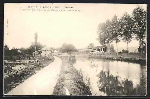 AK Marigny-le-Cahouet, Canal de Bourgogne et Usine de Mr Journeaux