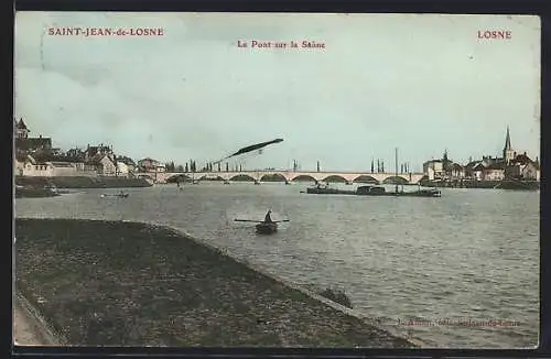 AK Saint-Jean-de-Losne, Le Pont sur al Saône