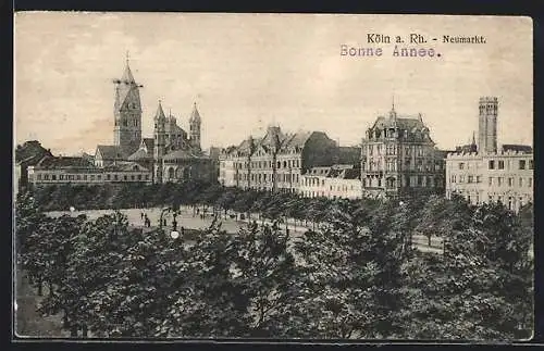 AK Köln a. Rh., Neumarkt aus der Vogelschau