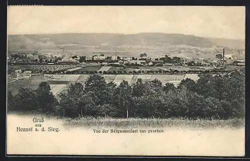 AK Hennef a. d. Sieg, Panorama von der Bergamnnslust aus gesehen