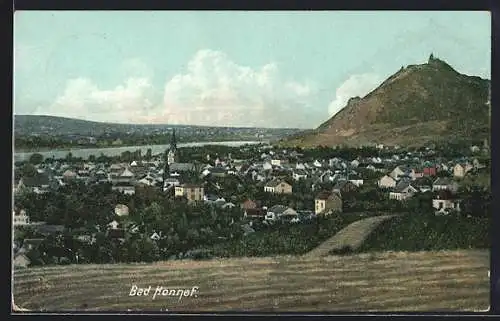 AK Bad Honnef, Ortsansicht mit Kirche