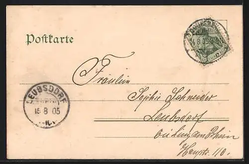 AK Godesberg, Ortsansicht mit Burg