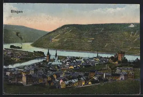 AK Bingen / Rhein, Ortsansicht aus der Vogelschau