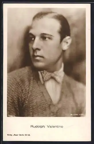 AK Rudolph Valentino, Portrait des Schauspielers