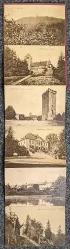 Leporello-AK Wohldenberg, Schlosshotel, Burg, Ruine und Aussichtsturm, Jägerhaus bei Sehlde