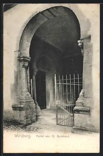 AK Würzburg, Portal von St. Burkhard