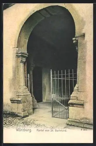 AK Würzburg, Portal von St. Burkhard