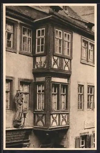 AK Würzburg, Erker am Schultheisenhof, Augustinerstrasse