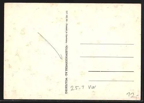 AK Auto VW T2 Bulli unter einer Brücke