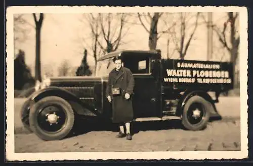 Foto-AK LKW, Baumaterialien Walter Ploberger aus Wien