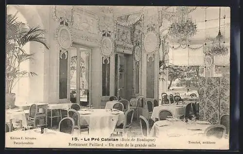 AK Paris, Bois de Boulogne, Le Pré Catelan, Restaurant Paillard, Un coin de la grande salle