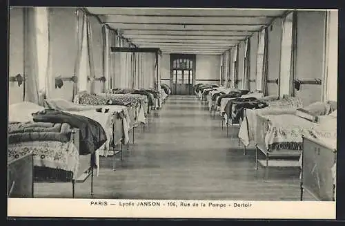 AK Paris, Lycée Janson, 106, Rue de la Pompe, Dortoir