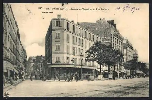 AK Paris, Avenue de Versailles et Rue Boileau