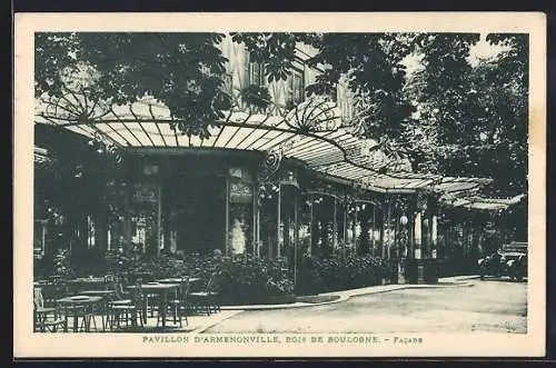 AK Paris, Bois de Boulogne, Pavillon d`Armenonville