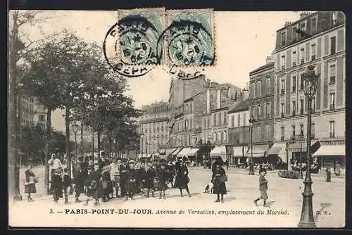 AK Paris, Avenue de Versailles, emplacement du Marche