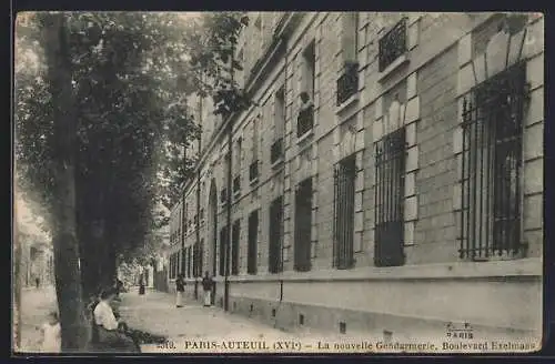 AK Paris-Auteuil, La nouvelle Gendarmerie, Boulevard Exelmanns