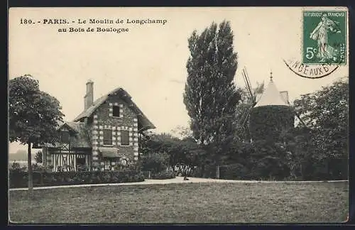 AK Paris, Le Moulin de Longchamp au Bois de Boulogne