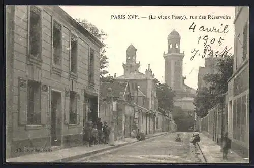 AK Paris, Le vieux Passy, Rue des Réservoirs, Strassenpartie