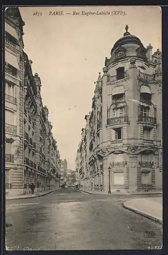 AK Paris, Rue Eugène-Labiche, Strassenpartie