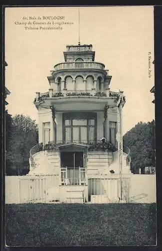 AK Paris, Bois de Boulogne, Champ de Courses de Longchamps, Tribune Présidentielle