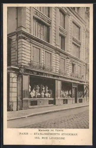 AK Paris, Magasin de Vente, Etablissements Stockmann, 150 Rue Legendre