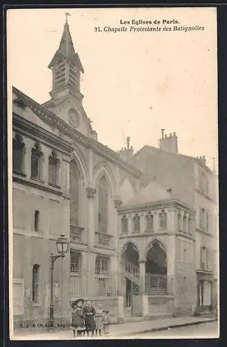 AK Paris, Chapelle Protestante des Batignolles