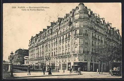 AK Paris, Boulevard Péreire vers la Porte-Maillot