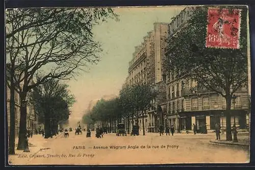 AK Paris, Avenue Wagram Angle de la rue de Prony