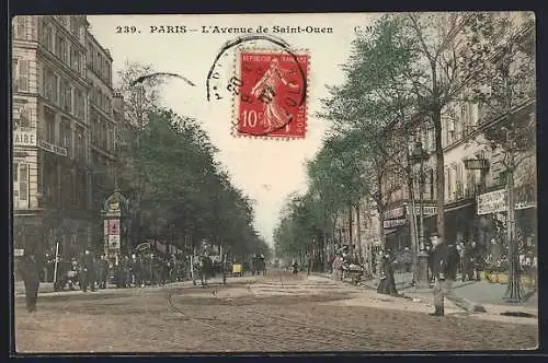 AK Paris, L`Avenue de Saint-Ouen