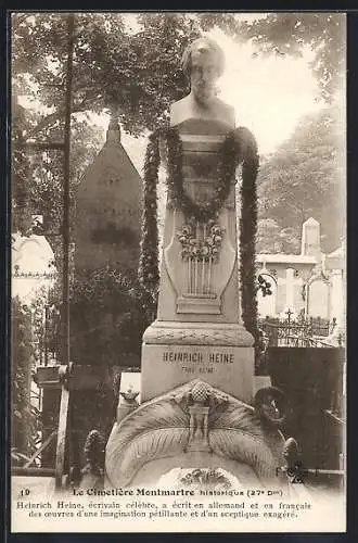 AK Paris, Montmartre, Le Cimetière, Heinrich Heine