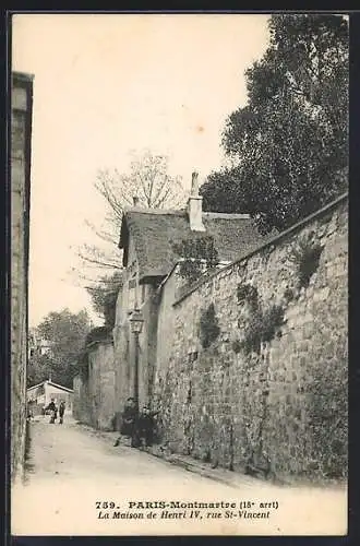 AK Paris, Montmartre, la Maison de Henri IV, Rue St-Vincent