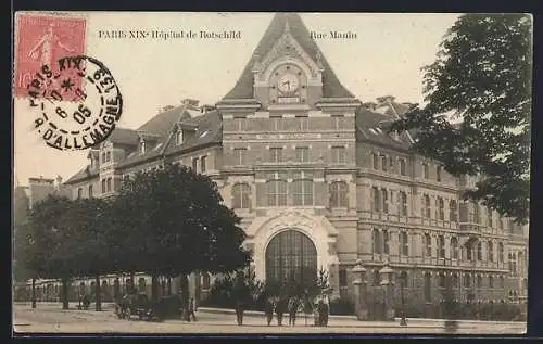 AK Paris, Hopital de Rotschild, Rue Manin