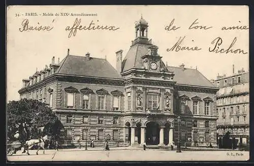 AK Paris, Mairie du XIXe Arrondissement