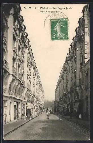 AK Paris, Rue Eugène Jumin, Vue d`ensemble