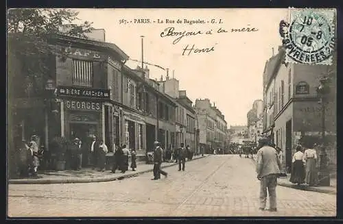 AK Paris, La Rue de Bagnolet