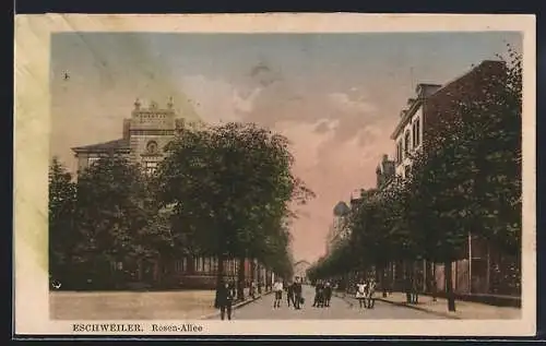 AK Eschweiler, Rosen-Allee mit Kindern