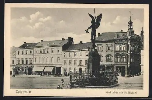 AK Eschweiler, Marktplatz mit St. Michael