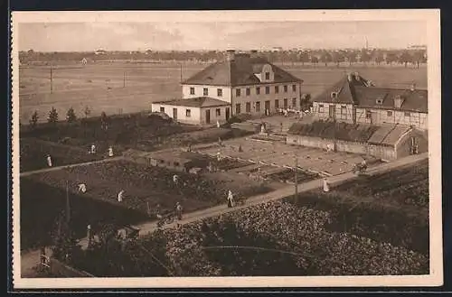 AK München-Nymphenburg, Krankenhaus Dritter Orden, Nr. 26 Garten und Wirtschaftsgebäude