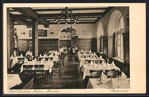 AK München-Au, Hotel Deutscher Kaiser, Restaurant