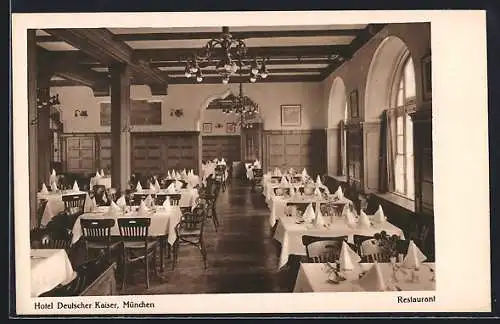 AK München-Au, Hotel Deutscher Kaiser, Restaurant