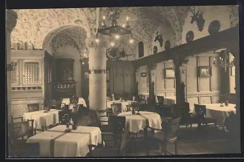 AK München, Hotel Deutscher Kaiser, Kaiserstube, Innenansicht