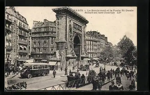 AK Paris, Le Boulevard et la Porte Saint-Denis