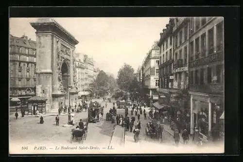 AK Paris, Porte Saint-Denis - Le Boulevard