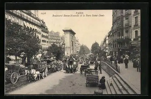 AK Paris, Boulevard Bonne-Nouvelle et la Porte Saint-Denis