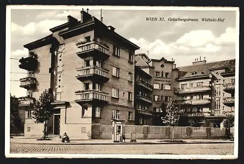 AK Wien, Gemeindebau Widholz-Hof, Geiselbergstrasse