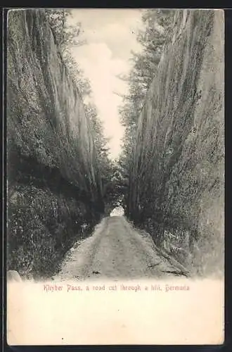 AK Khyber Pass, A road cut through a hill