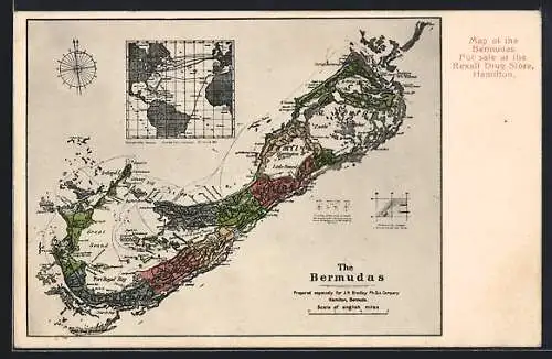 AK Bermudas, Landkarte der Inselgruppe