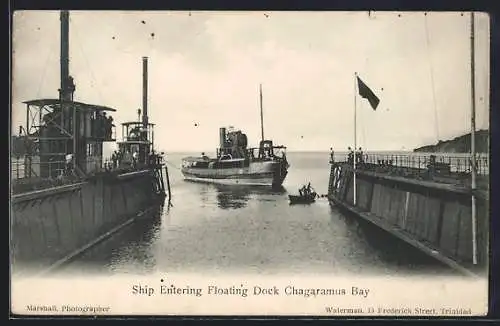 AK Chagaramus Bay, Ship entering Floating Dock, Dampfer