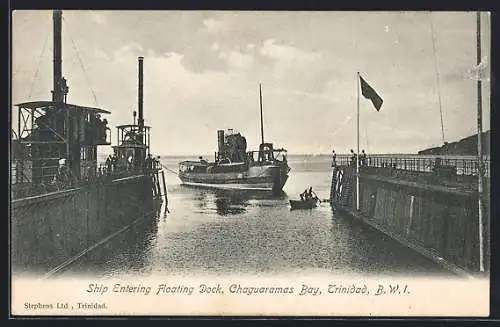 AK Trinidad, Chaguaramas Bay, Ship Entering Floating Dock