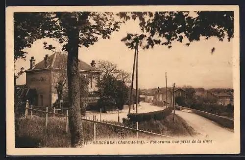 AK Surgères, Panorama vue prise de la Gare